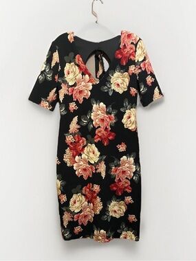 Premier Amour Retro Style Floral Pencil Midi Dress Stretch - 14 EUC